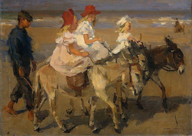 Isaac Israels Donkey Riding on the Beach Germany oil painting art